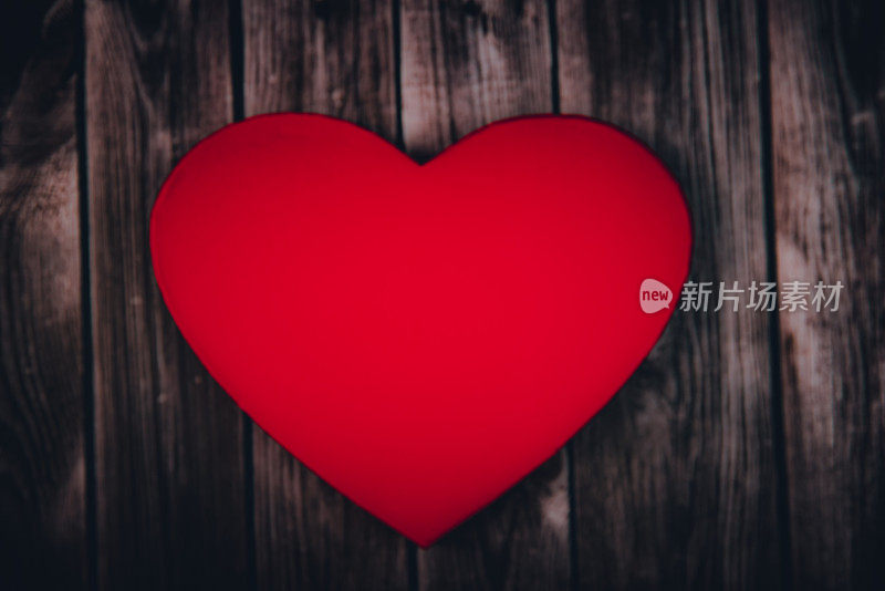 red heart on wooden background, valentine's day, symbol of love